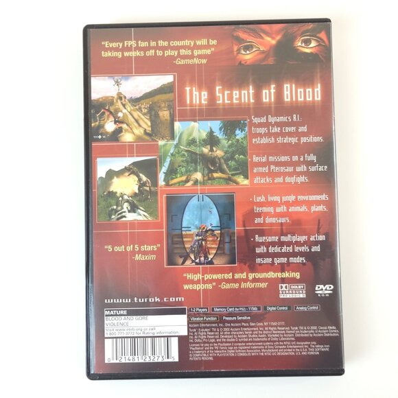 Turok Evolution Sony PS2 PlayStation 2 Disc Case Manual Tested Working 2002 - Picture 4 of 14